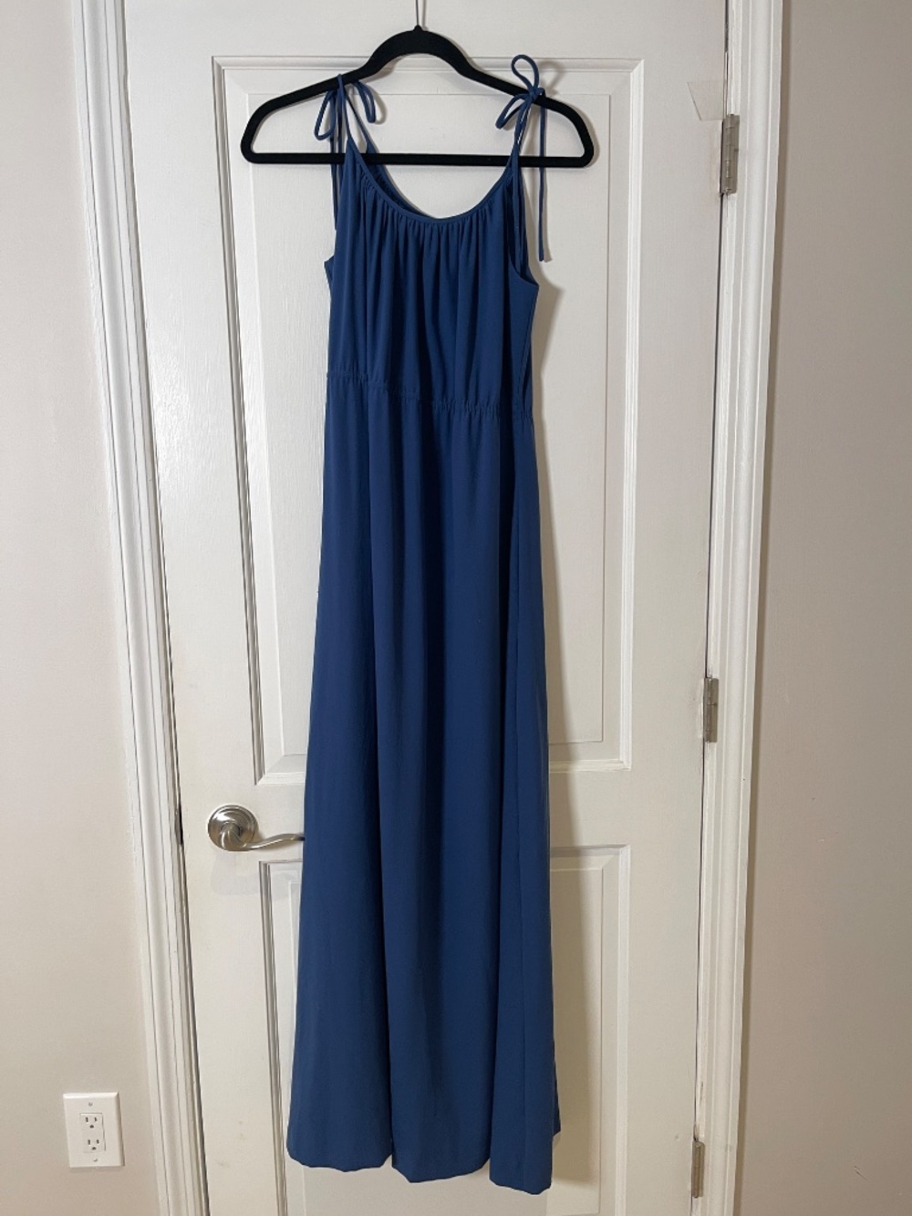 Theory Tylie - NWT- deep blue fluid maxi dress spaghetti strap jersey women S - Picture 3 of 8